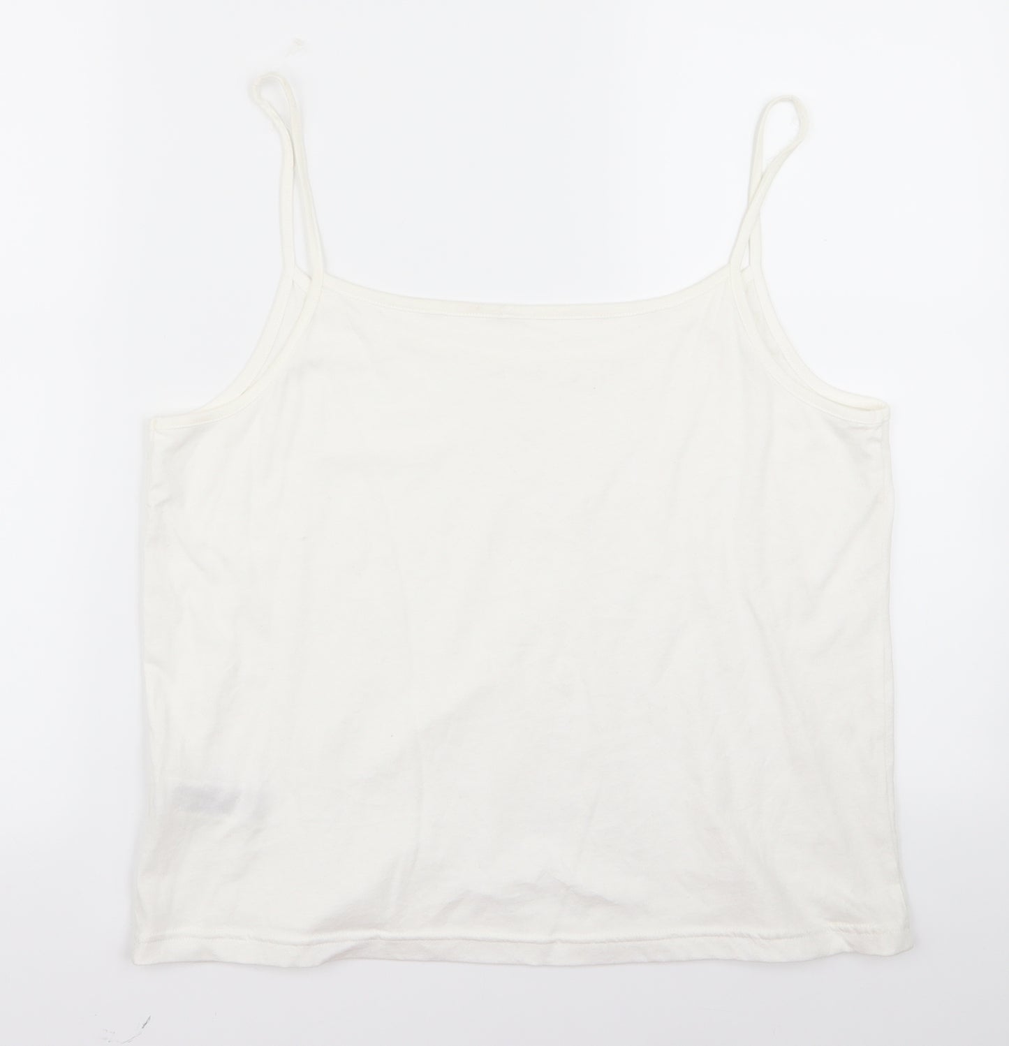 Preworn Womens White   Basic Tank Size 14