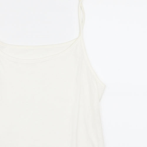 Preworn Womens White   Basic Tank Size 14