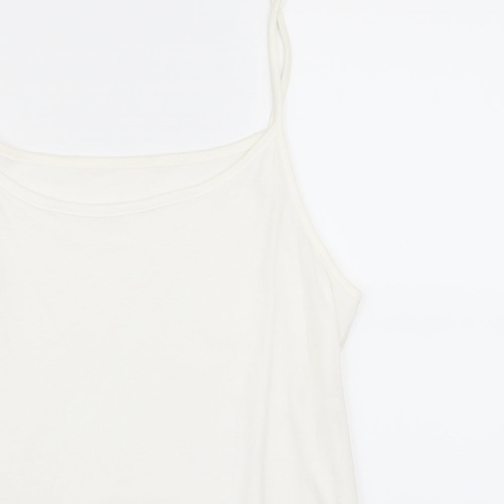 Preworn Womens White   Basic Tank Size 14
