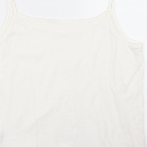 Preworn Womens White   Basic Tank Size 14