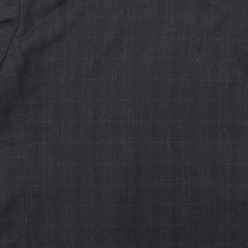 Burton Mens Black Striped  Overcoat Coat Size L