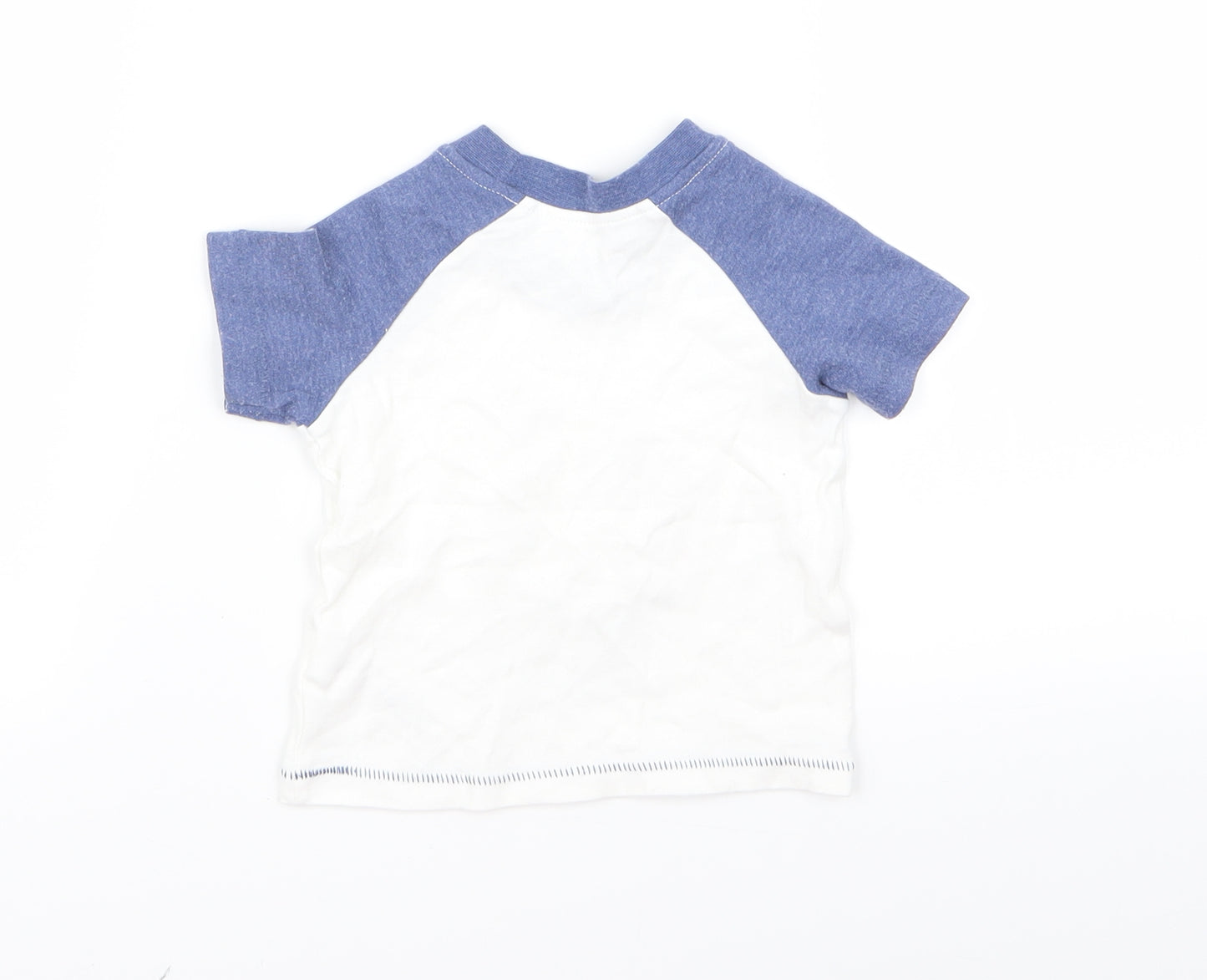prewotn Baby White Animal Print  Basic T-Shirt Size 6-9 Months