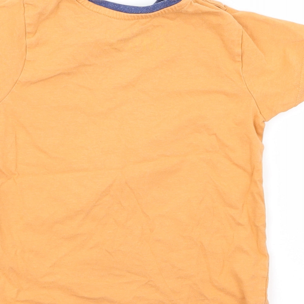 George Boys Orange   Basic T-Shirt Size 18-24 Months  - robot