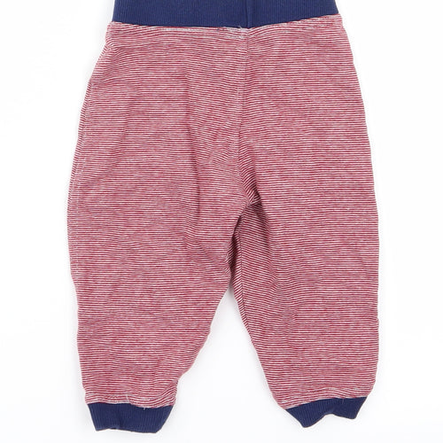 lily dan Baby Red Striped  Jogger Trousers Size 12 Months