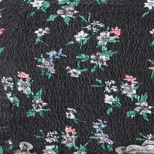 primrk Womens Black Floral  Basic Blouse Size 10