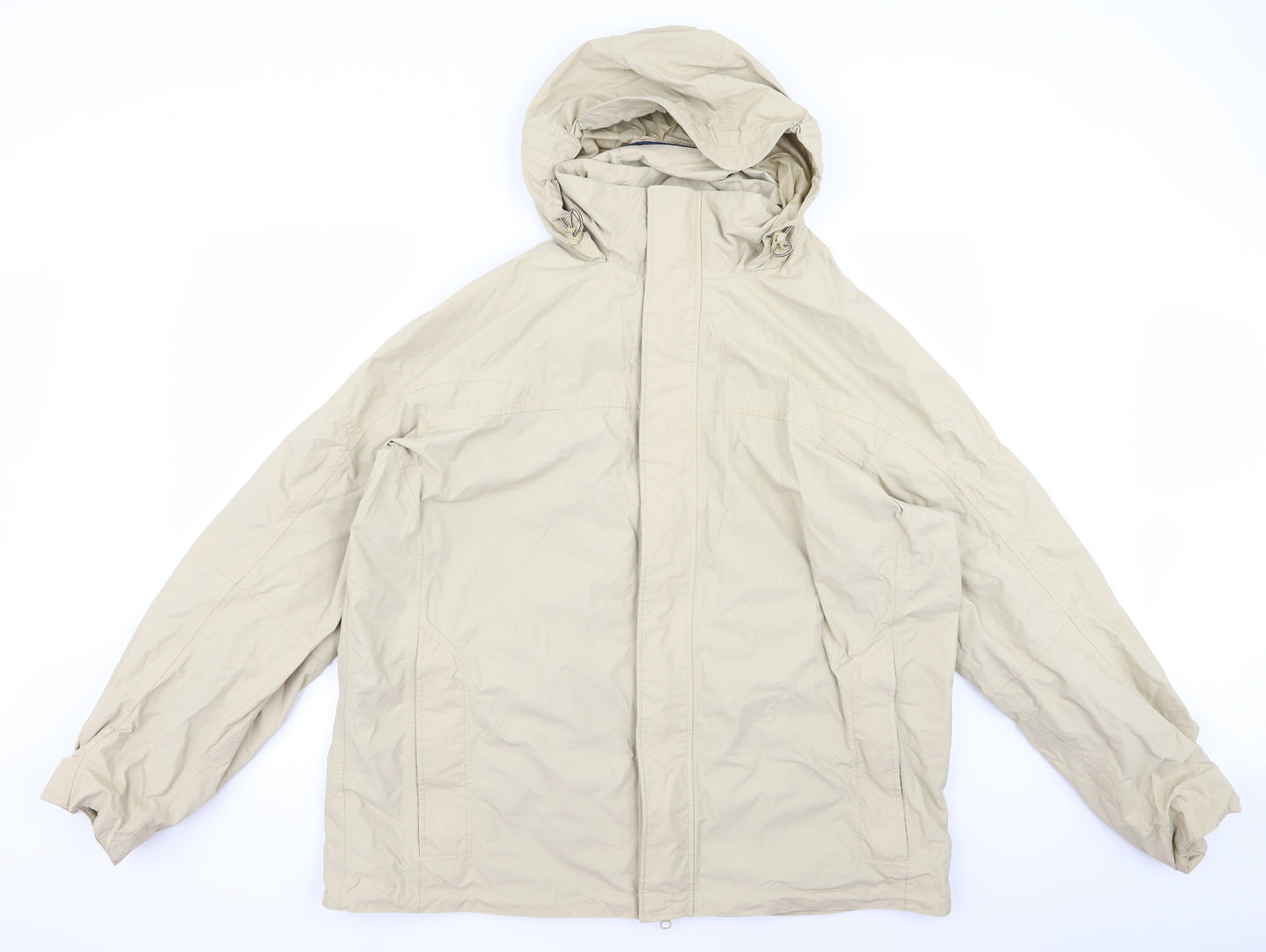 Storm Mens Beige   Windbreaker Coat Size 2XL
