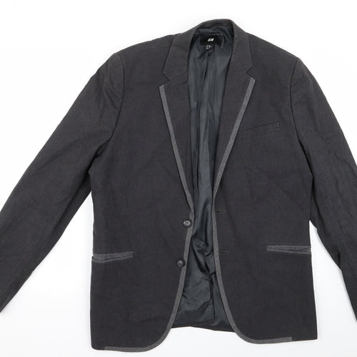 H&M Womens Grey   Trench Coat Coat Size 34