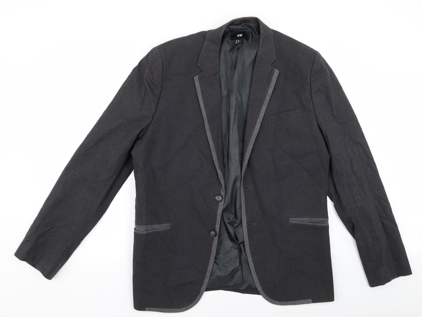 H&M Womens Grey   Trench Coat Coat Size 34