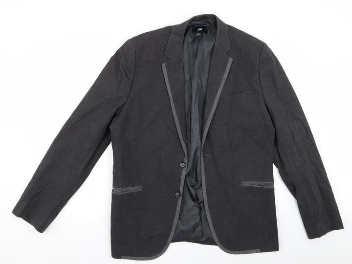 H&M Womens Grey   Trench Coat Coat Size 34