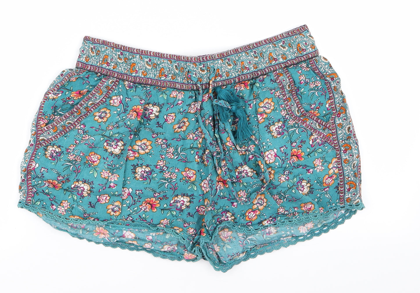 Primark Womens Blue   Hot Pants Shorts Size 12