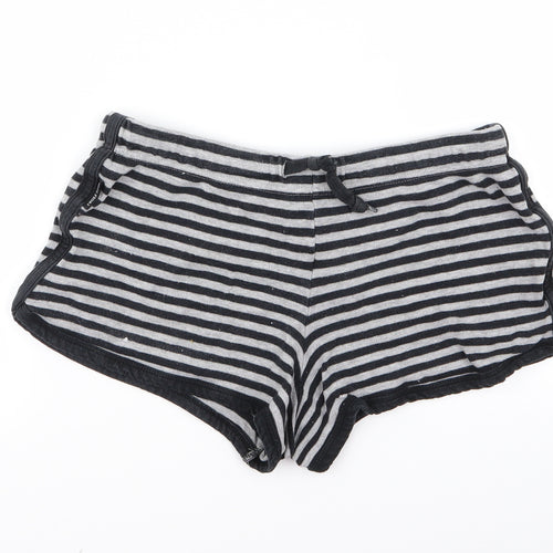 Preworn Womens Beige Striped  Hot Pants Shorts Size 12