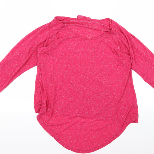 Preworn Womens Pink Paisley  Basic T-Shirt Size 12