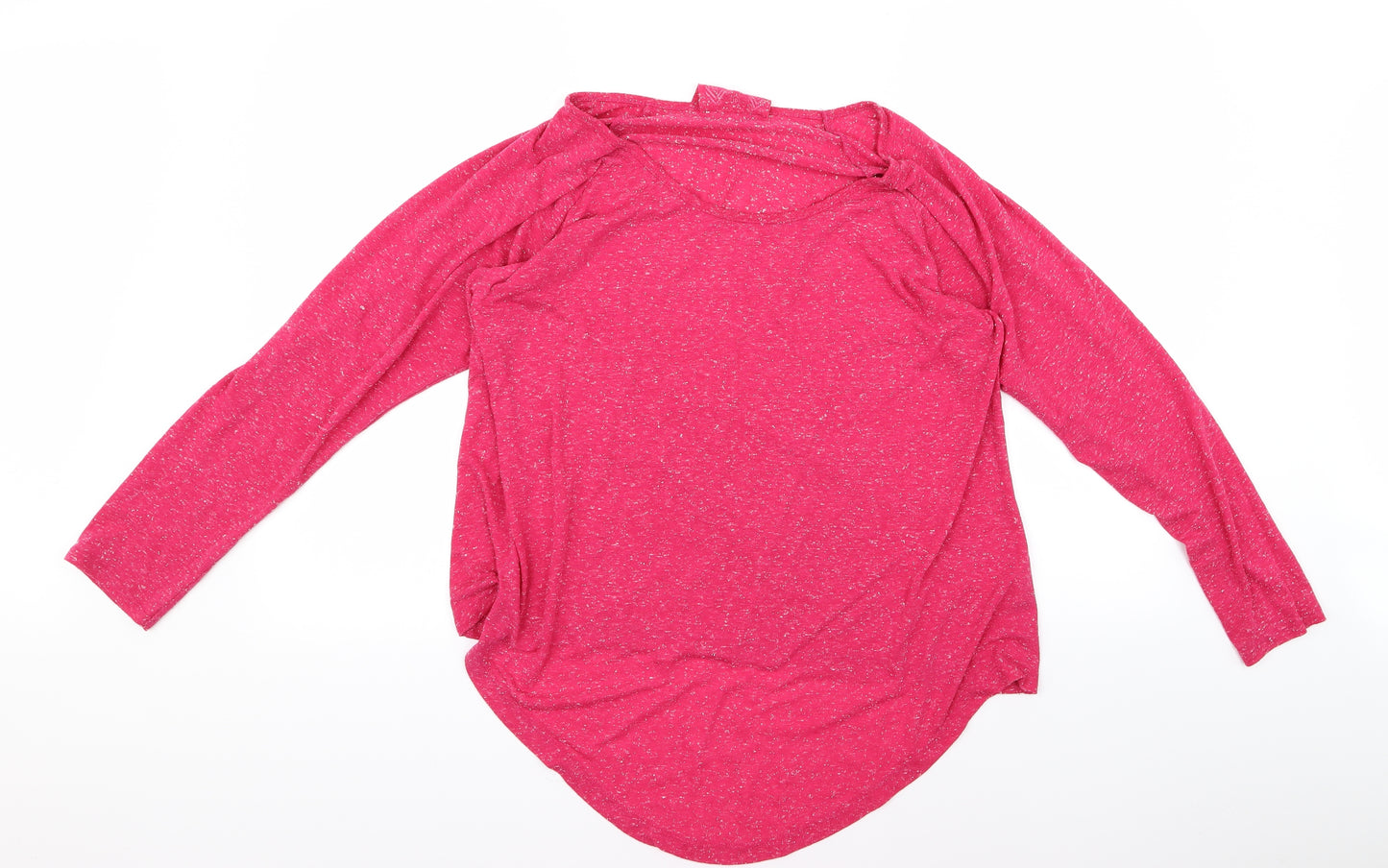 Preworn Womens Pink Paisley  Basic T-Shirt Size 12