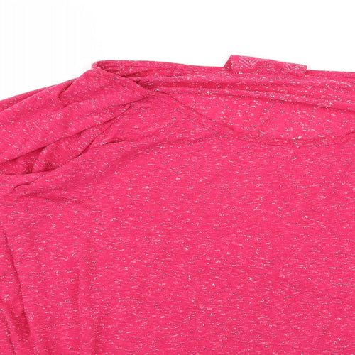 Preworn Womens Pink Paisley  Basic T-Shirt Size 12