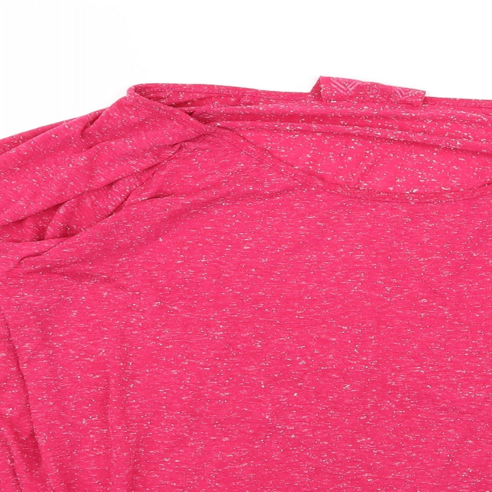Preworn Womens Pink Paisley  Basic T-Shirt Size 12