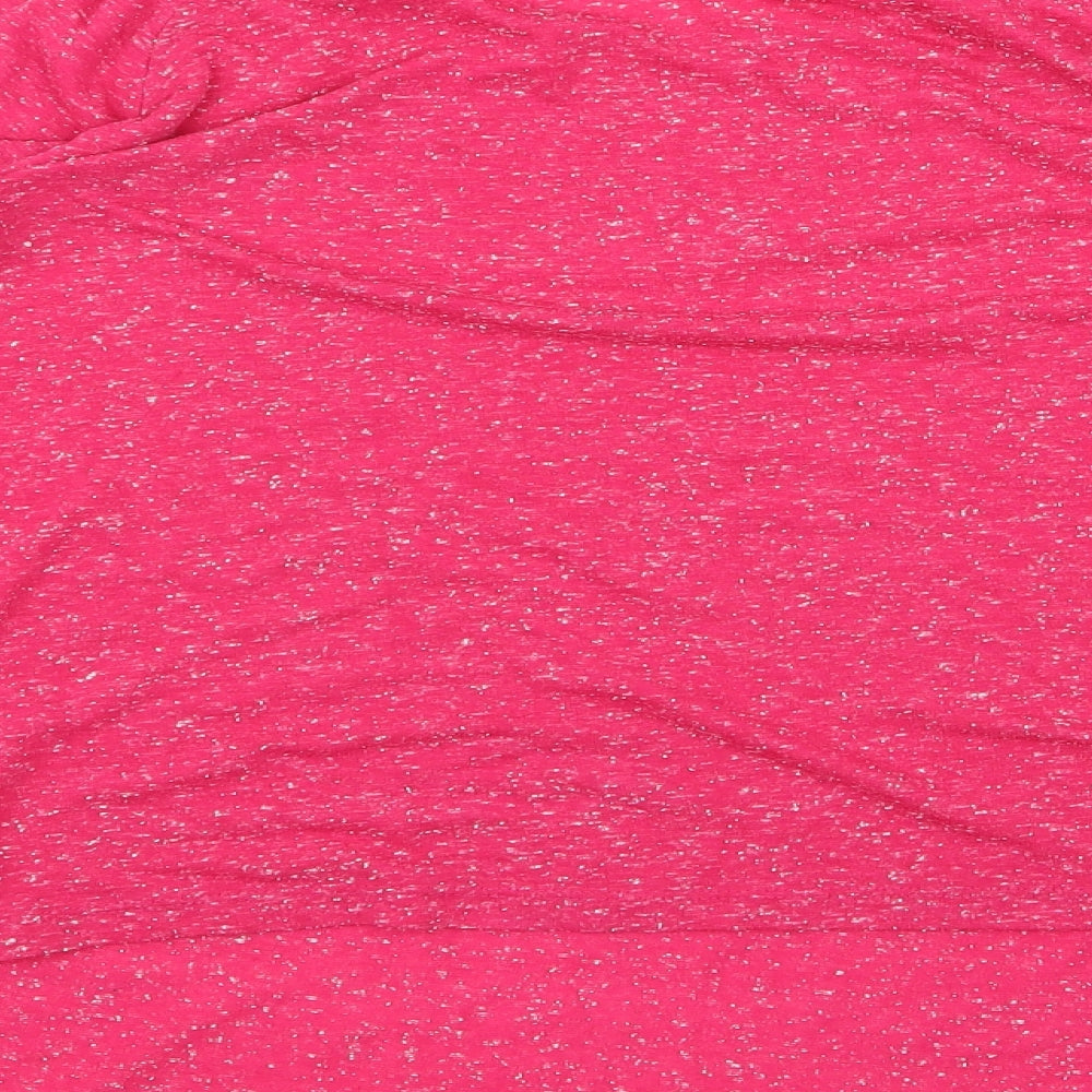 Preworn Womens Pink Paisley  Basic T-Shirt Size 12