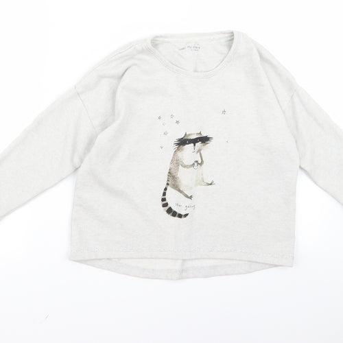 NEXT Girls Grey  Rayon Pullover Jumper Size M
