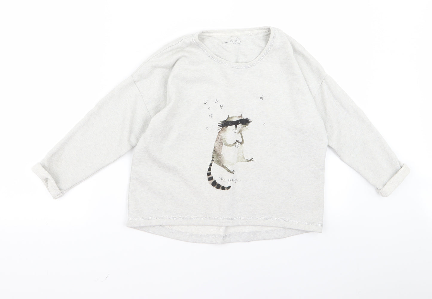 NEXT Girls Grey  Rayon Pullover Jumper Size M