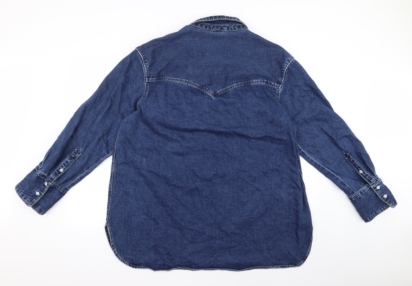 H&M Mens Blue   Biker Jacket Size L