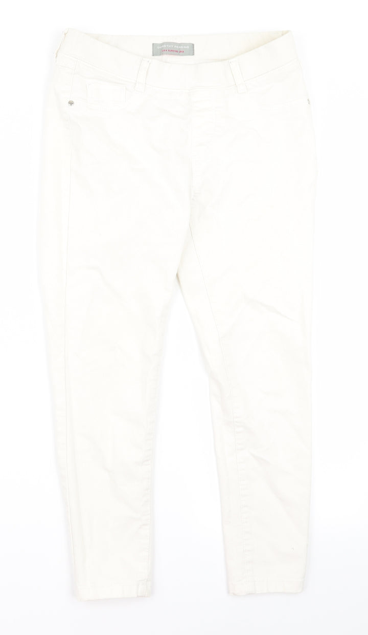 Dorothy Perkins Womens White Trousers Size 8 L21 in