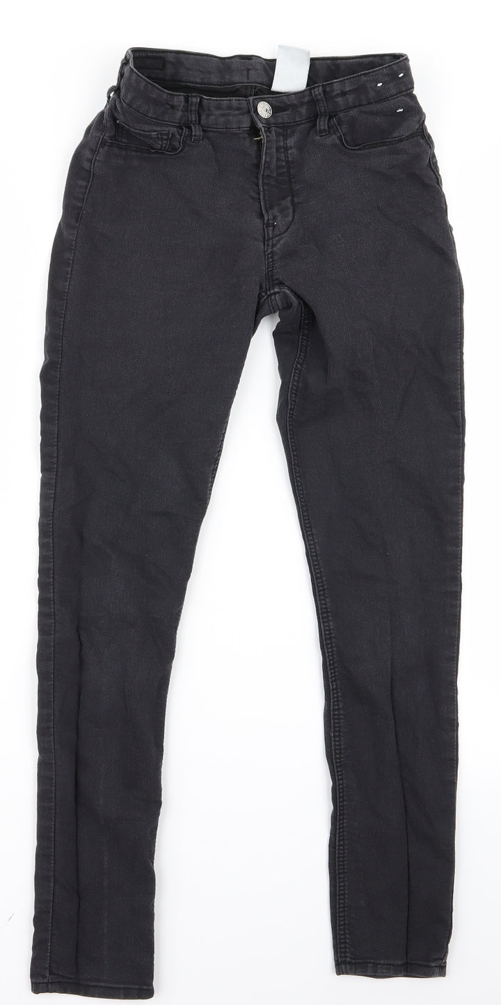 Preworn Womens Black Skinny Jeans Size 12 L27 in