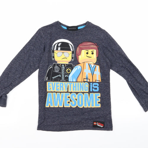 NEXT Boys Grey  Rayon Basic T-Shirt Size 6 Years  - lego movie