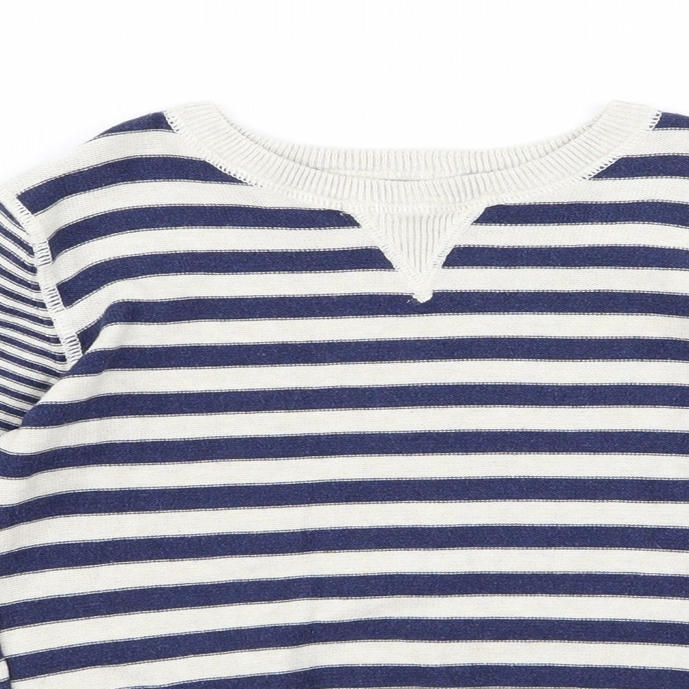 NEXT Boys Blue Striped Rayon Pullover Jumper Size 6 Years