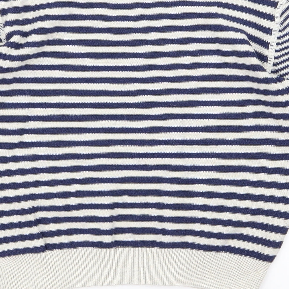 NEXT Boys Blue Striped Rayon Pullover Jumper Size 6 Years