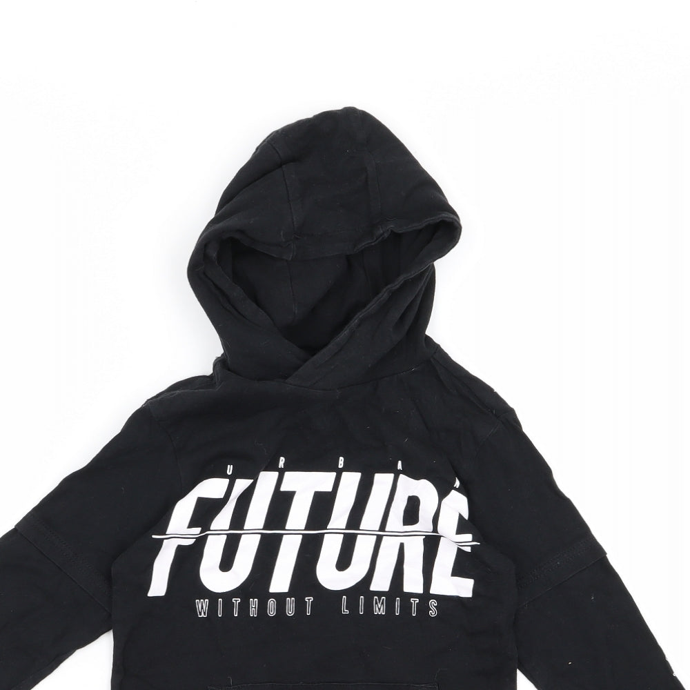 George Girls Black   Pullover Hoodie Size 6 Years