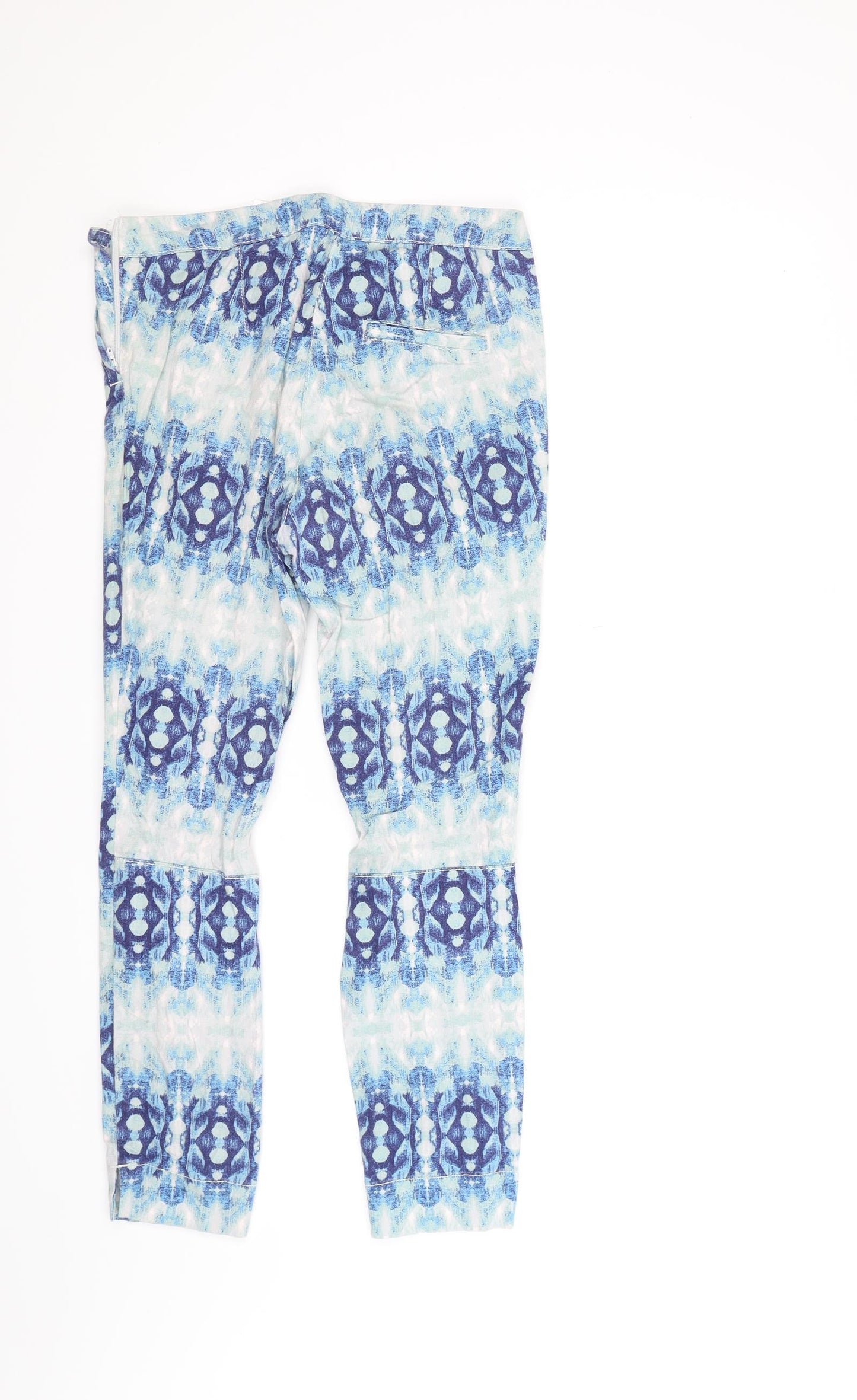 H&M Womens Blue   Trousers  Size 6 L24 in - Tie Dye Effect