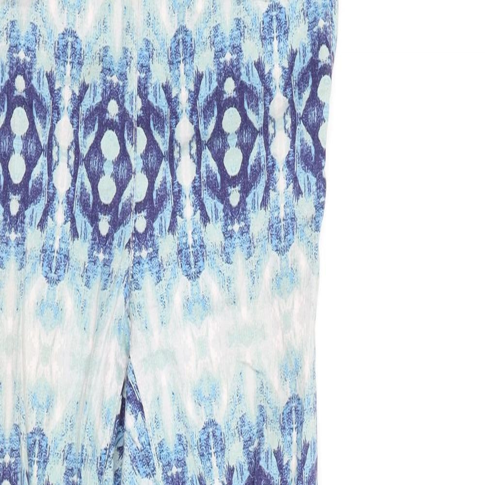 H&M Womens Blue   Trousers  Size 6 L24 in - Tie Dye Effect