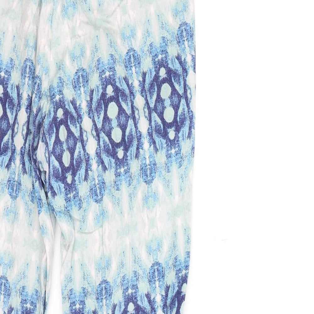 H&M Womens Blue   Trousers  Size 6 L24 in - Tie Dye Effect