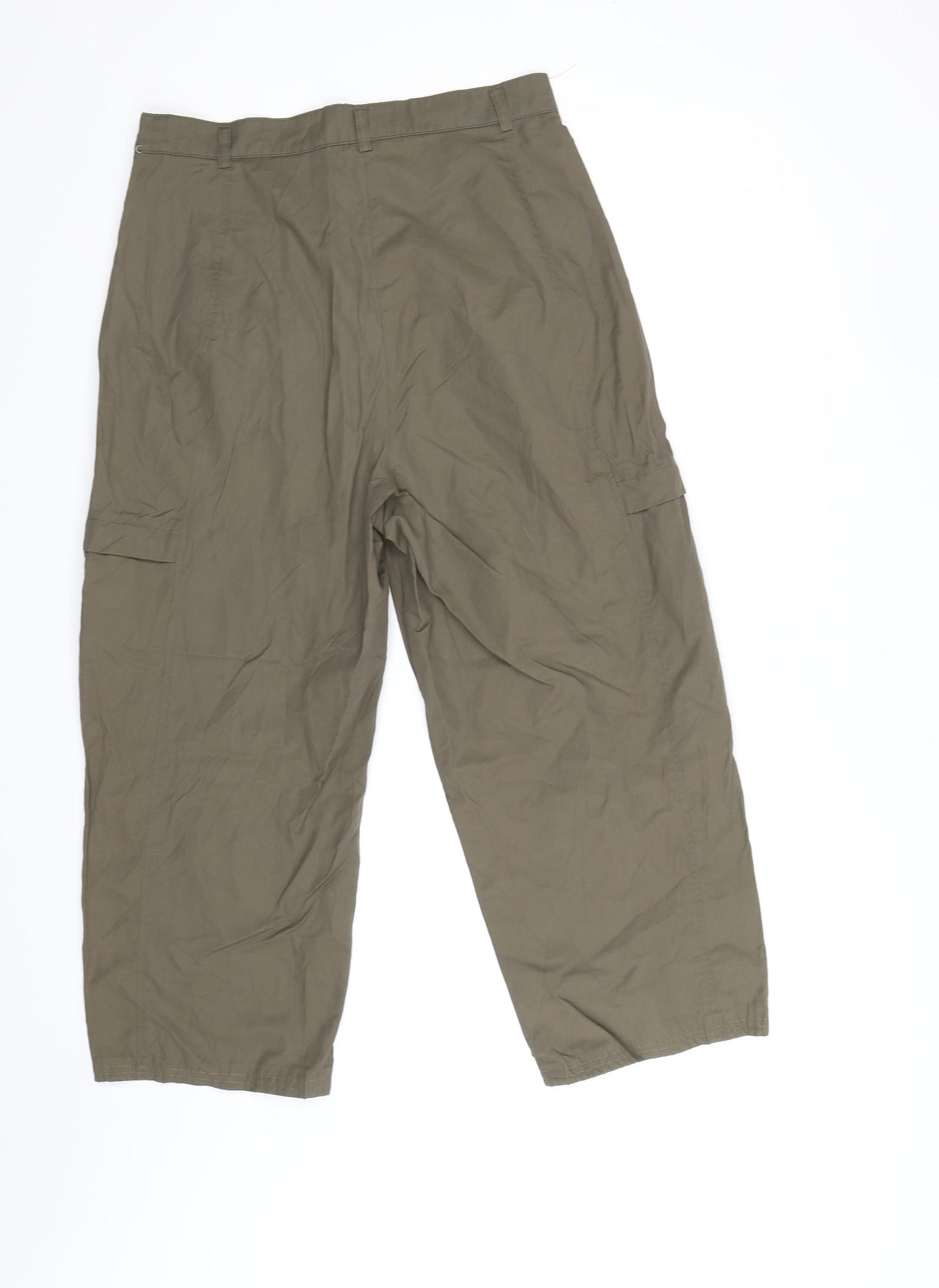 Triset Womens Green   Cropped Trousers Size 14 L22 in
