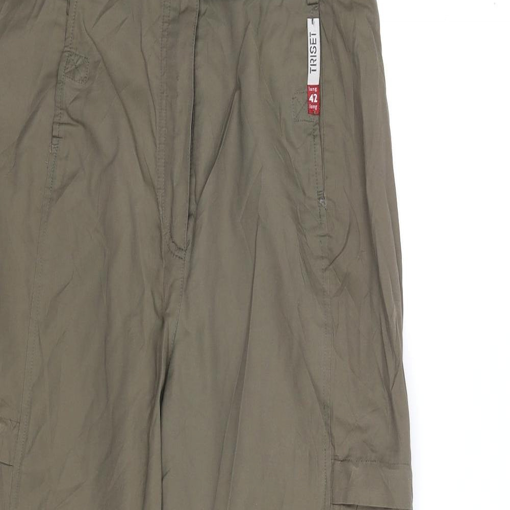 Triset Womens Green   Cropped Trousers Size 14 L22 in