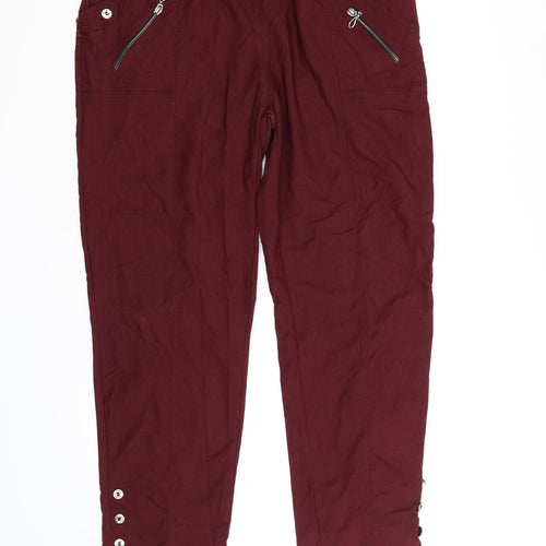 Preworn Womens Red   Trousers  Size 30 in L27 in