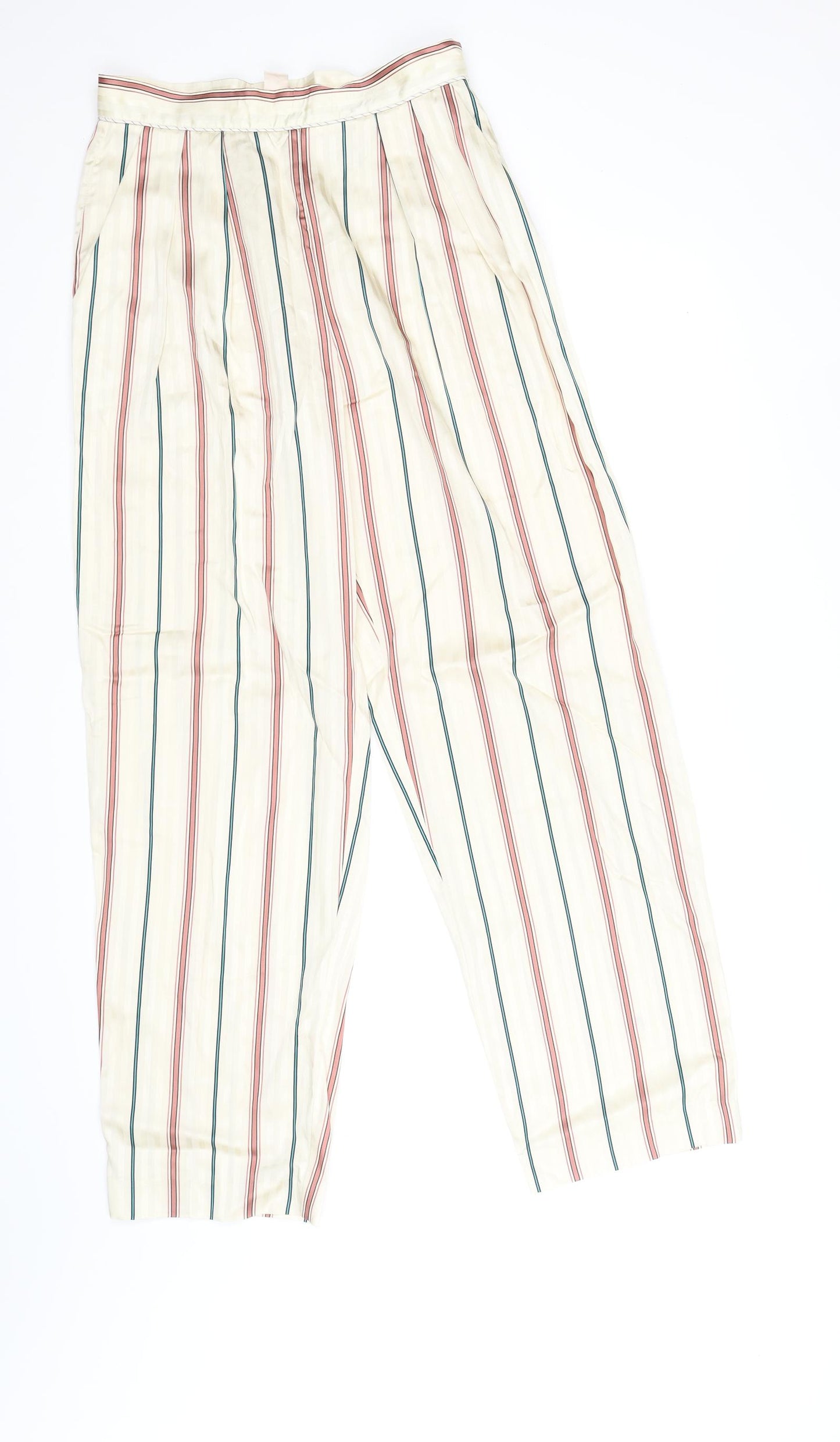 H&M Womens Multicoloured Striped  Trousers  Size 8 L29 in