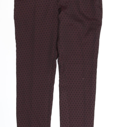 Miss Selfridge Womens Red Polka Dot  Trousers  Size 10 L26 in