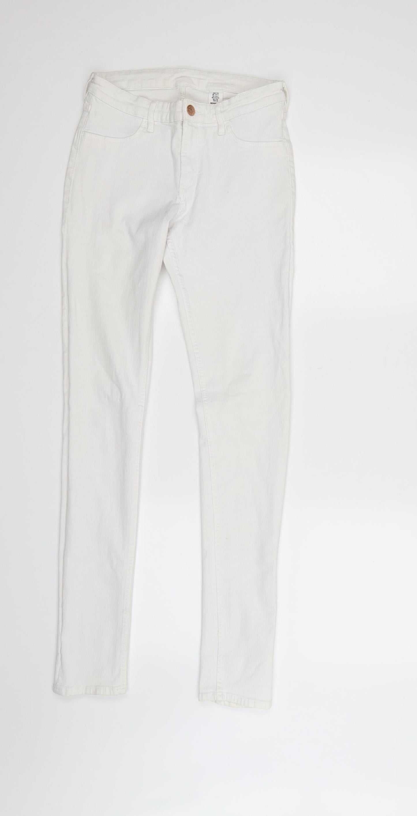 &Denim Girls White   Straight Jeans Size 14 Years