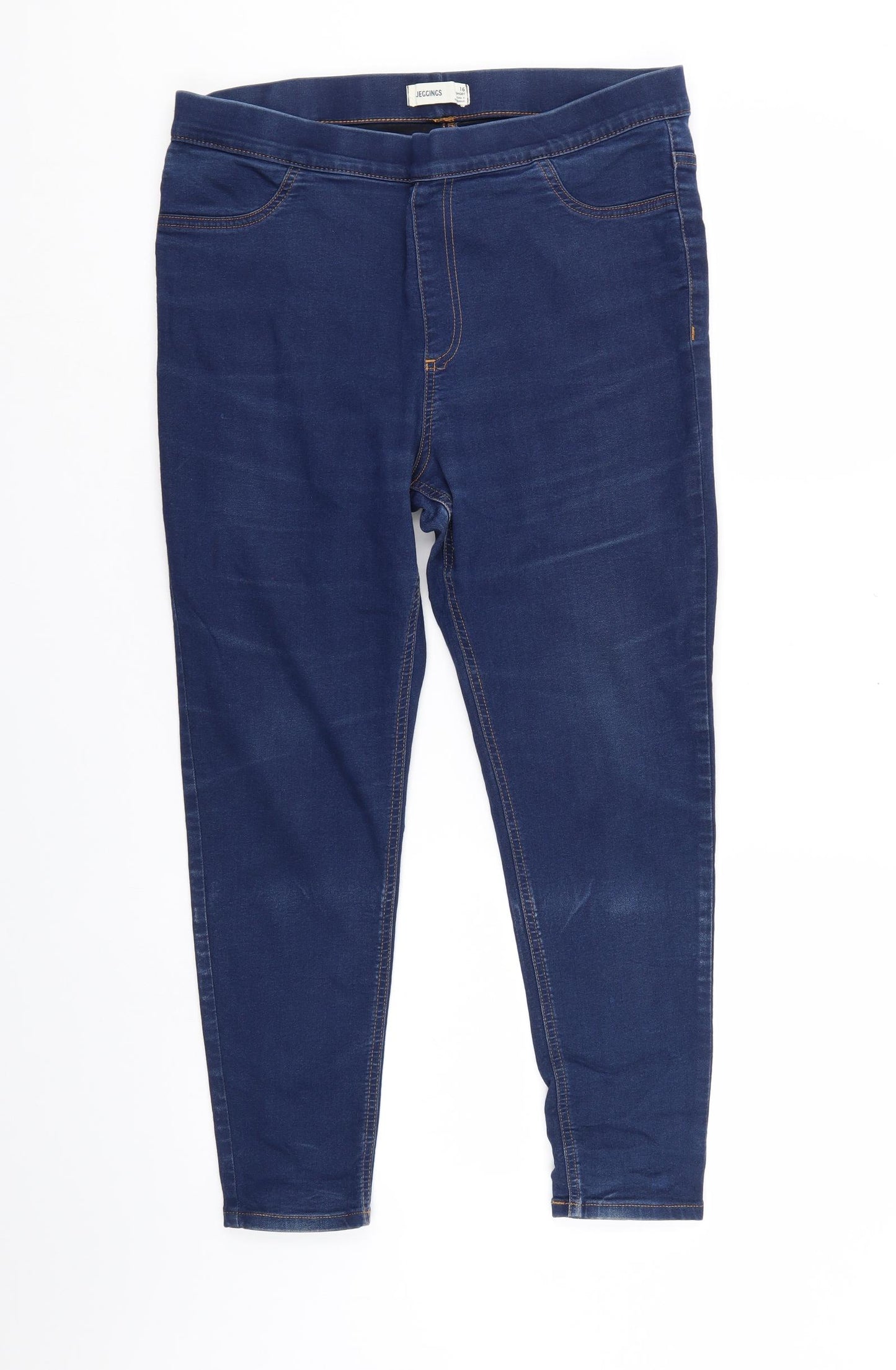 M&S Womens Blue  Denim Cropped Jeans Size 16 L24 in - Jegging