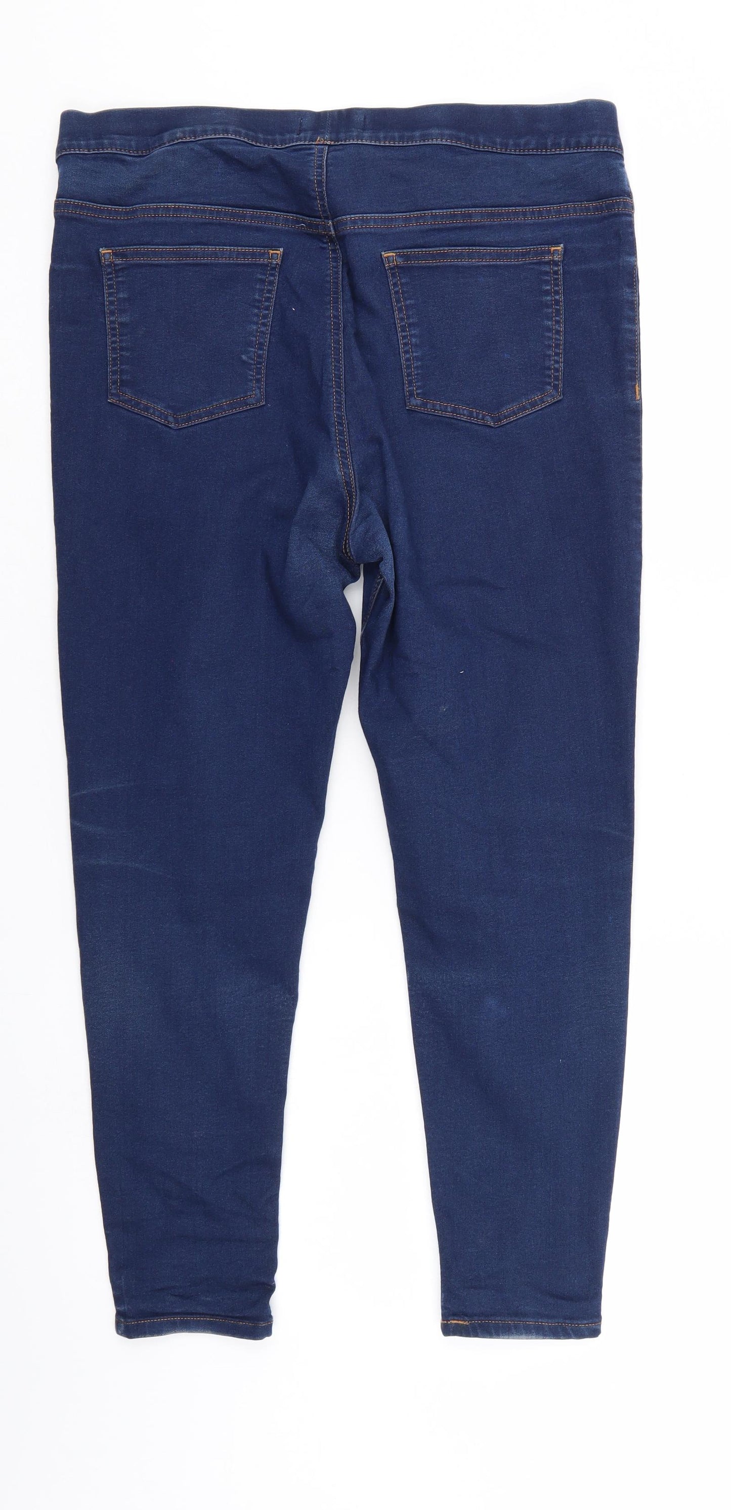 M&S Womens Blue  Denim Cropped Jeans Size 16 L24 in - Jegging