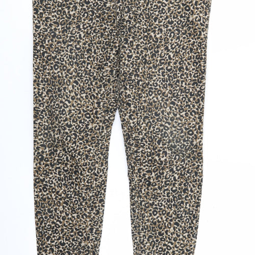 M&S Womens Multicoloured Animal Print Denim Jegging Jeans Size 14 L28 in