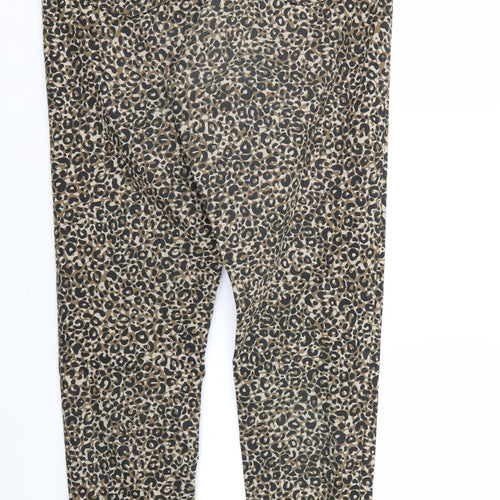 M&S Womens Multicoloured Animal Print Denim Jegging Jeans Size 14 L28 in