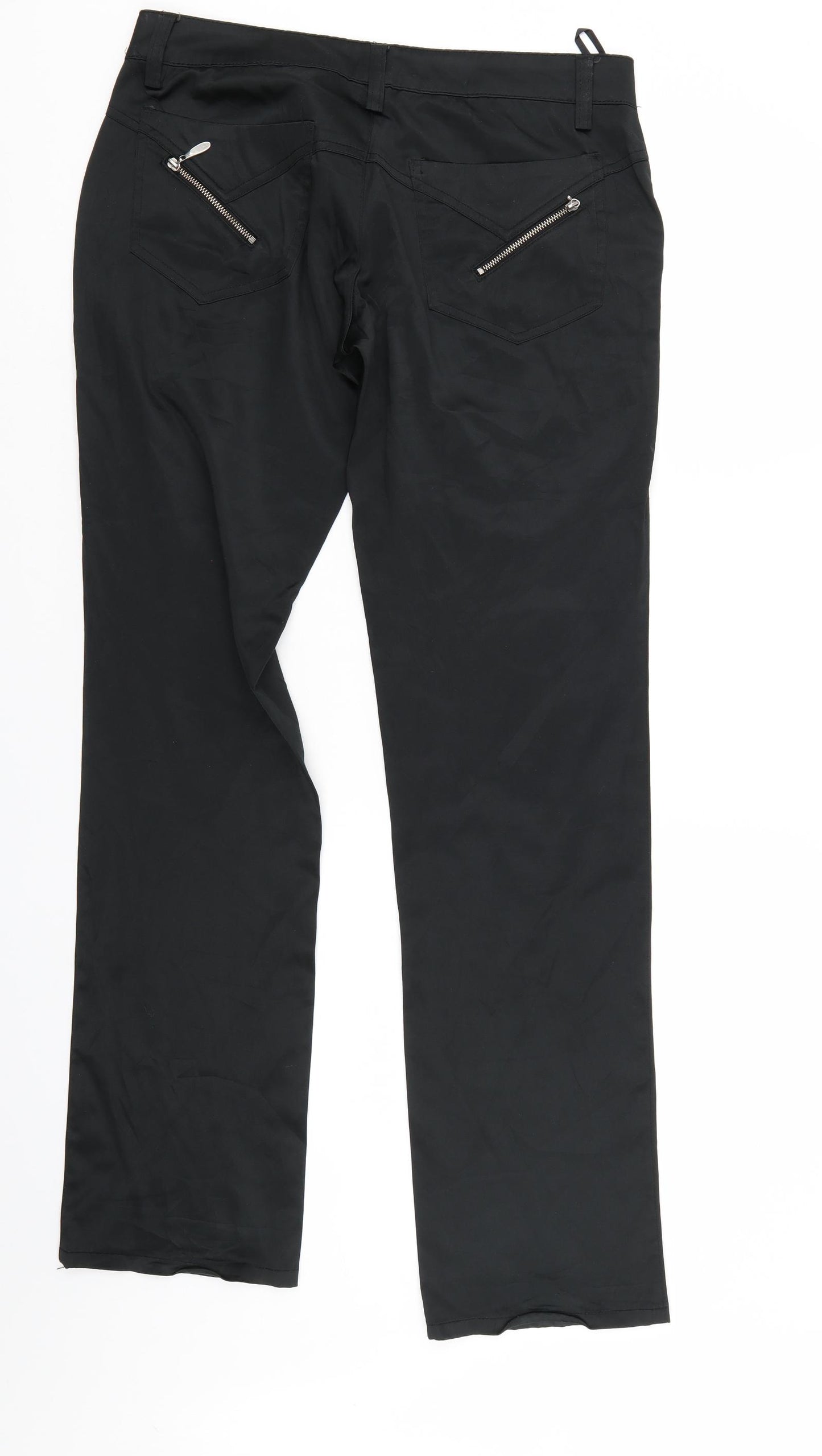 R. Marks Mens Black   Trousers  Size 30 L34 in - leather look
