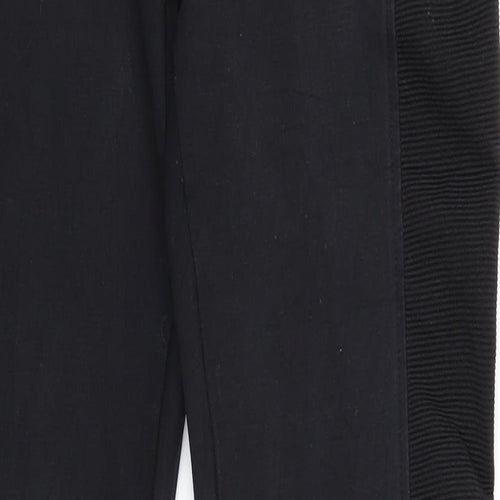 Preworn Womens Black Striped  Trousers  Size L L27 in