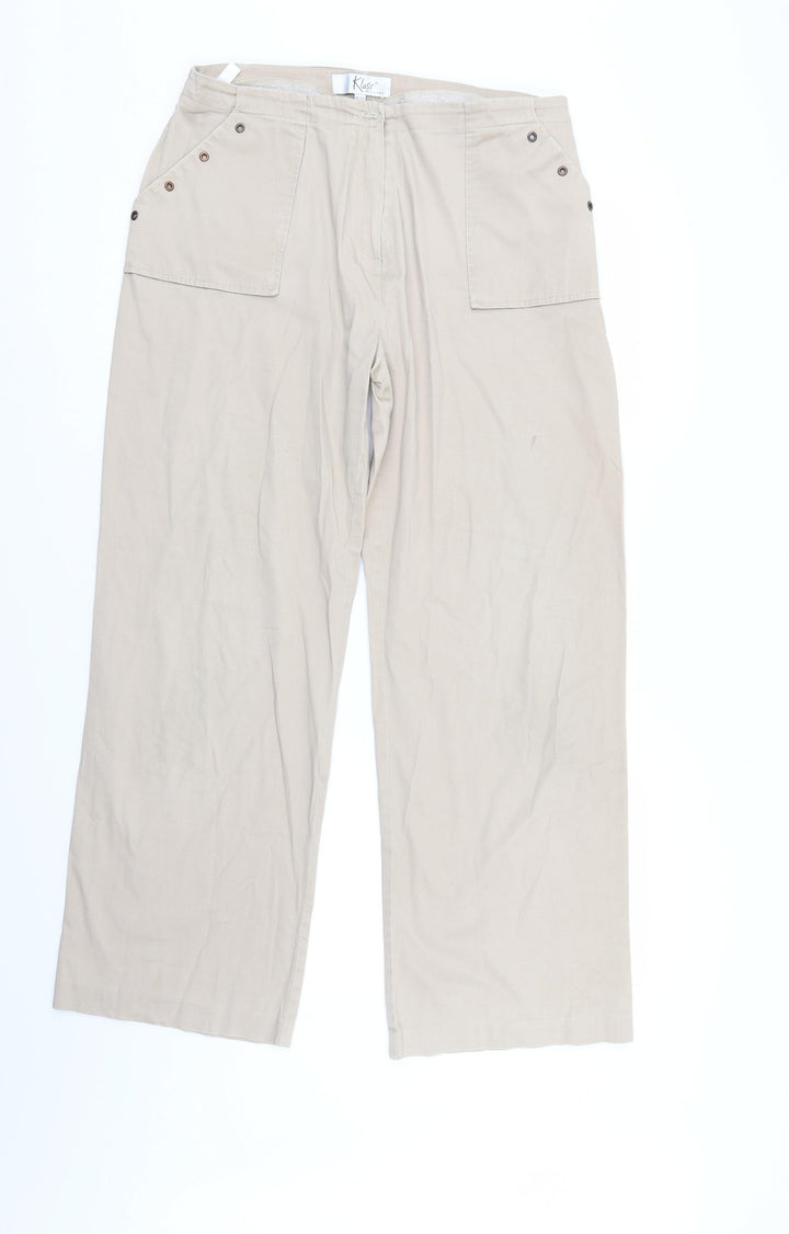 Klass Womens Beige Trousers Size 16 L28 in