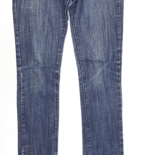 Quiz Womens Blue  Denim Straight Jeans Size 8 L31 in