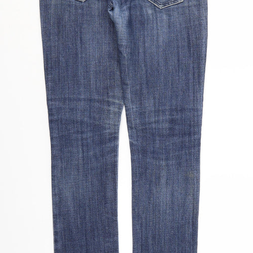 Quiz Womens Blue  Denim Straight Jeans Size 8 L31 in