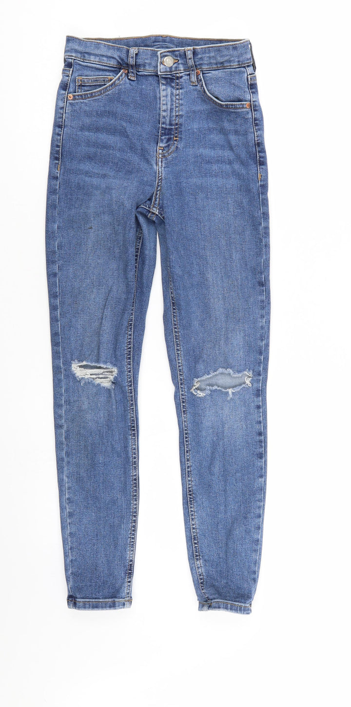 Preworn Mens Blue Denim Straight Jeans Size 26 L30 in