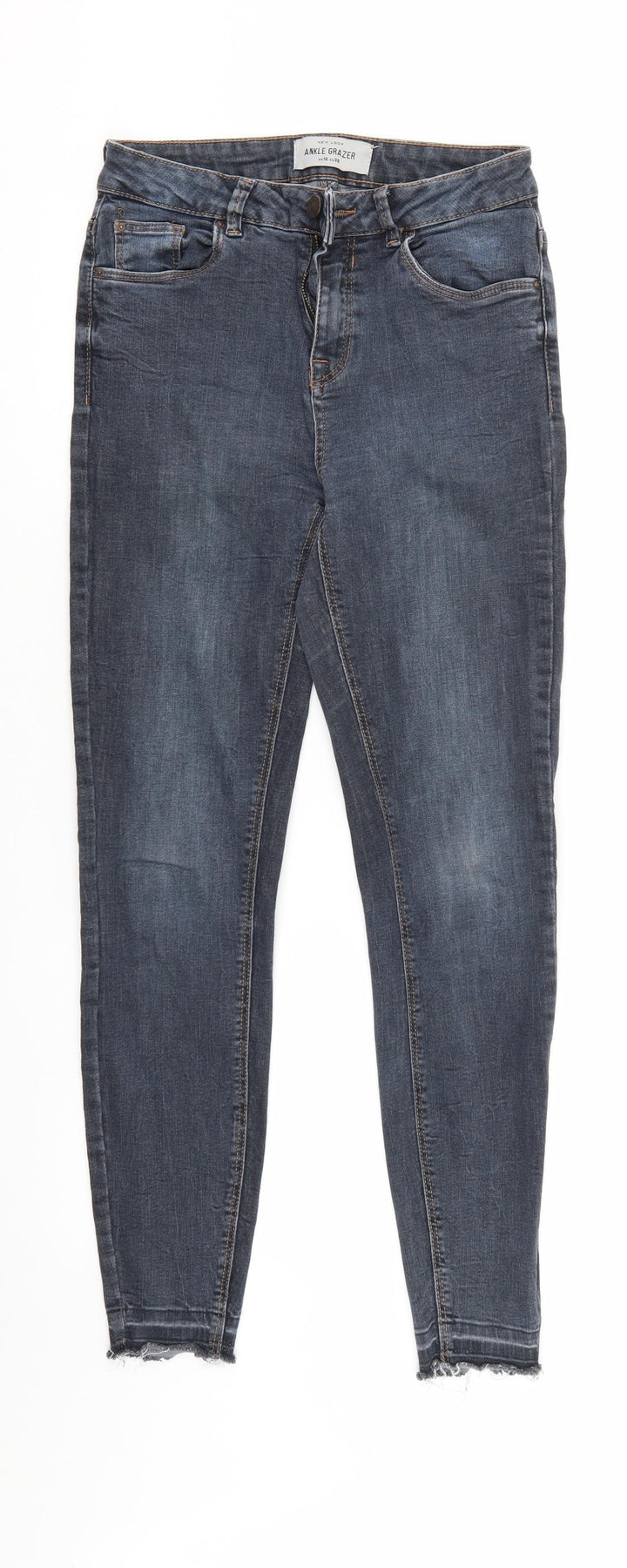 New Look Womens Blue Denim Tapered Jeans Size 10 L27 in