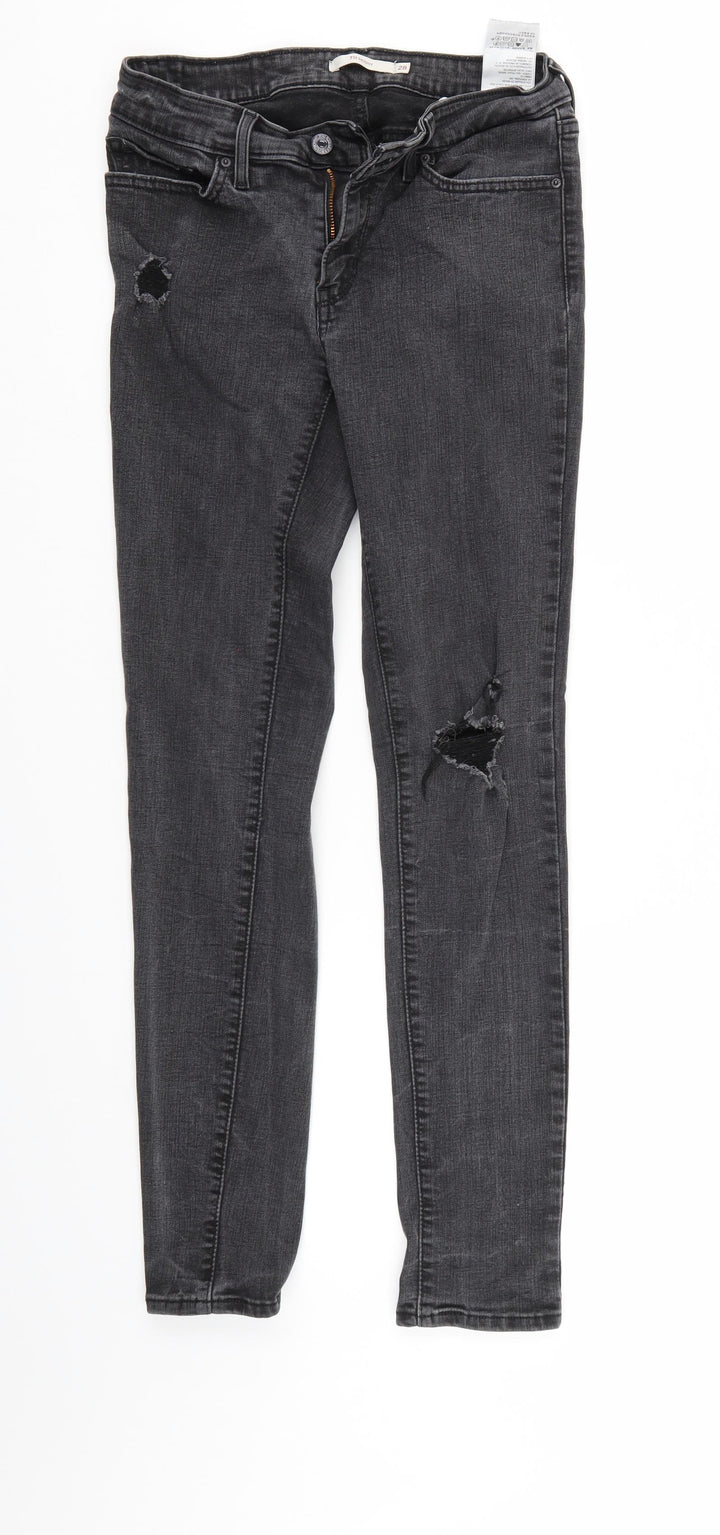 711 Mens Black Denim Skinny Jeans Size 28 L31 in